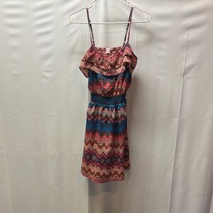 Vibrant Chevron Mini Dress